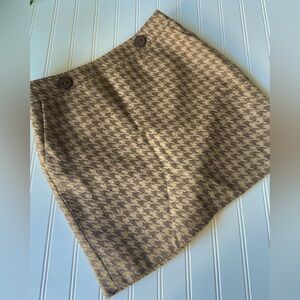 LOFT Ann Taylor Wool Blend Houndstooth Skirt Sz:4P